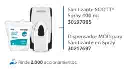 Alcohol spray para dispensador